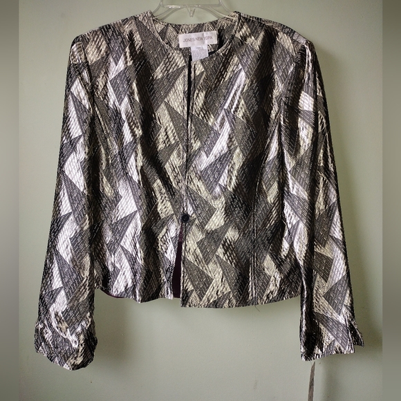 NWT Jones New York Metallic Silk Party Jacket - Picture 1 of 9
